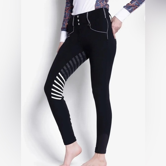Equine Couture Pants - Equine Couture Saddle Stitch Knee Patch Breeches size 24 equestrian riding tack